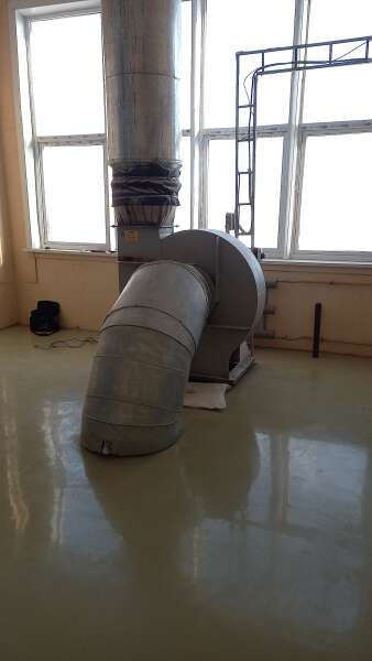 Динамическая балансировка вентилятора с электродвигателем 45 кВт, 1500 об/мин.