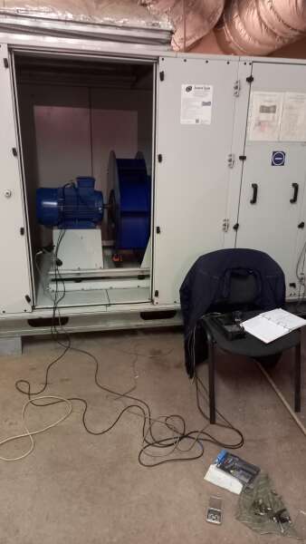 Вибродиагностика и динамическая балансировка двух приточных вентиляторов